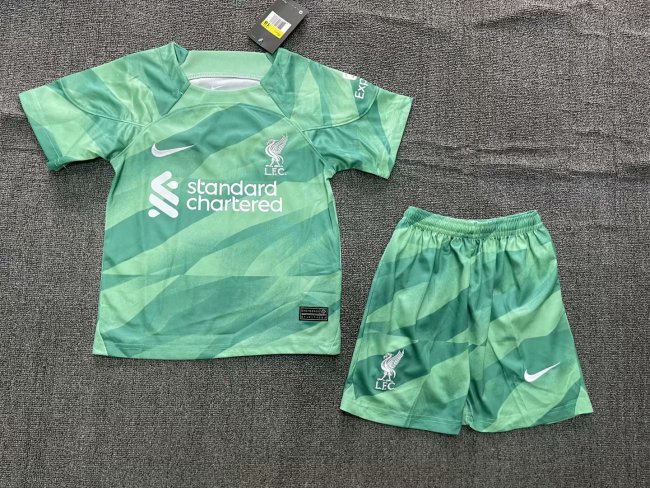 Liverpool Kids Goalkeeper Jersey 23/24 Green