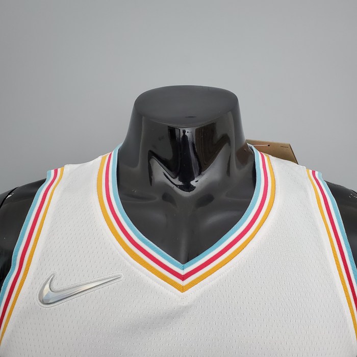 Tim Duncan San Antonio Spurs 2022 City Edition Swingman Jersey White
