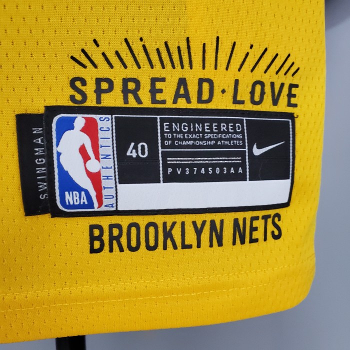 Kyrie Irving Brooklyn Nets Commemorative Edition Swingman Jersey Yellow