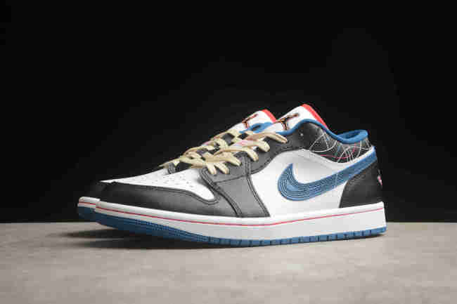 Air Jordan 1 Low SE Sashiko Industrial Blue Siren Red FV3622-141