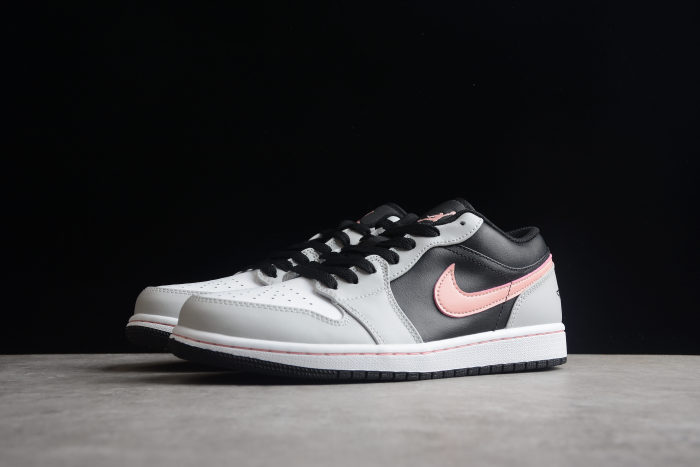 Air Jordan 1 Low Black Grey Pink 553558 062