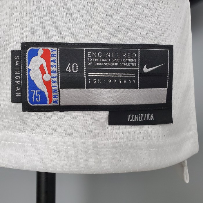 Kevin Durant Brooklyn Nets 75th Anniversary Swingman Jersey White