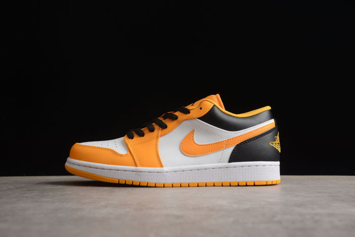 Air Jordan 1 Low Black/Yellow Ochre-White (553558 072)