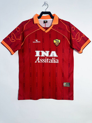 AS Roma Home Sleeve Retro Jersey 1999/00