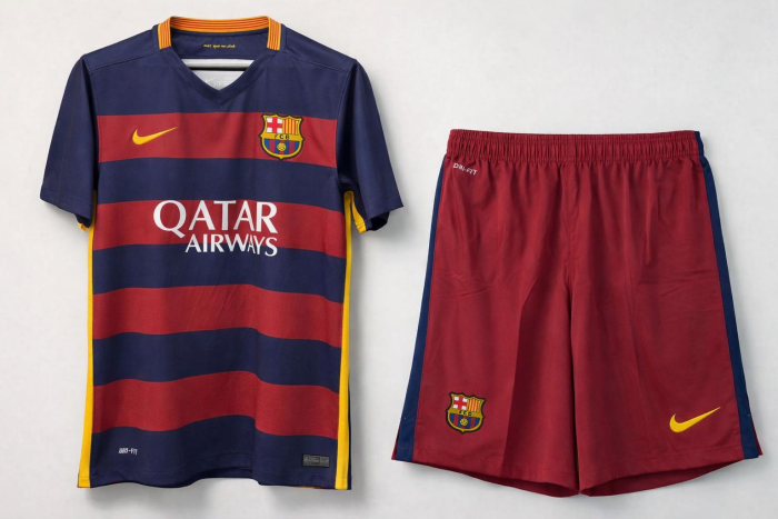 Barcelona Home Retro Short Sleeve Jersey 2015/16