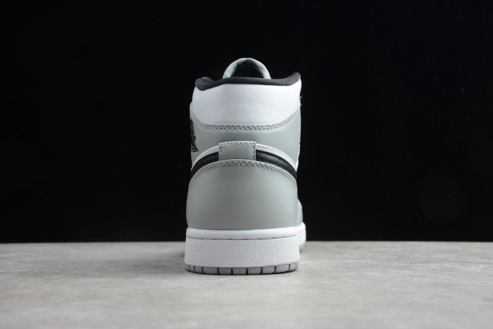 Air Jordan 1 Mid Light Smoke Grey White Black 554724-092
