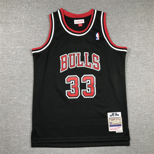 Chicago Bulls Kids Jersey Black Classic 97/98 RODMAN NO.33 PIPPEN