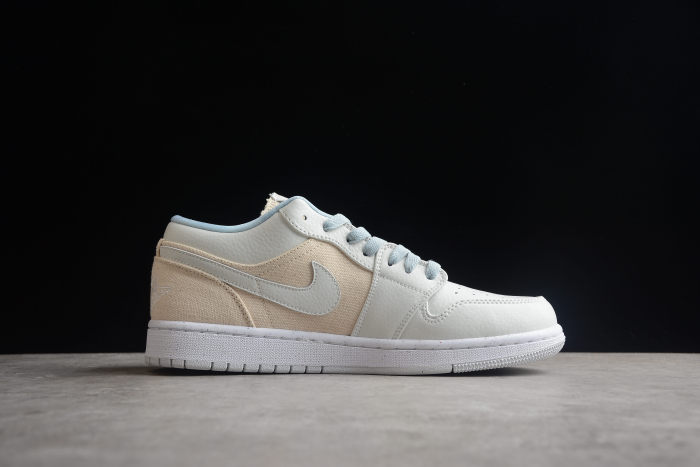 Air JORDAN 1 LOW SE Sail Canvas Cream Blue DQ4151 500