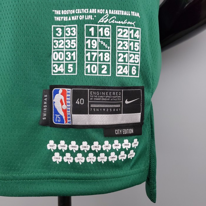 Kyrie Irving Boston Celtics Teltes City Edition 2022 Swingman Jersey Green