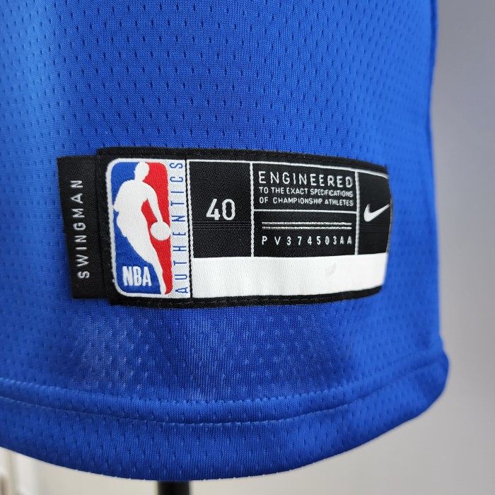 Allen Iverson Philadelphia 76ers Swingman Crew Neck Blue Jersey