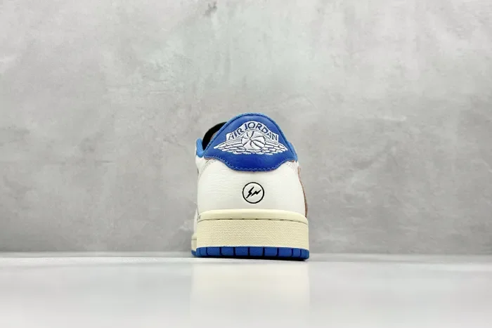 Travis Scott x Fragment x Air Jordan 1 Low Cream White Blue TS CQ3277-100