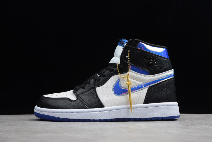 Air Jordan 1 High Fragment Design Black White Varsity Royal 555088-910