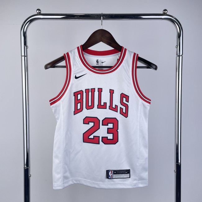 Chicago Bulls KIds Jersey White NO.23 JORDAN