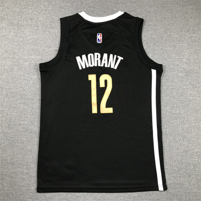 Memphis Grizzlies Kid Jersey Black City Edition 23/24 NO.12 MORANT