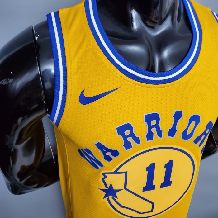 Klay Thompson Golden State Warriors Retro Version Swingman Jersey Yellow