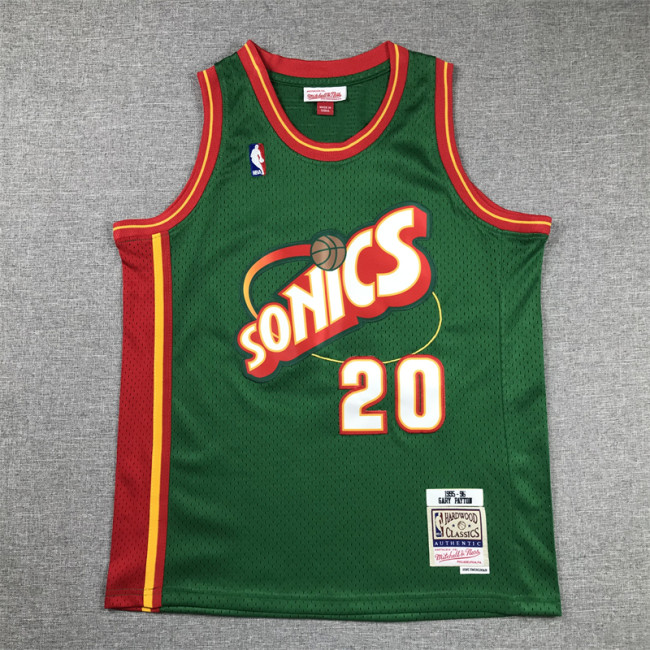 Seattle SuperSonics Kids Jersey Green Classics Edition 95/96 NO.20 PAYTON