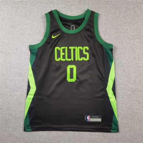 Boston Celtics KIds Jersey Black City Edition24/25 NO.0 TATUM
