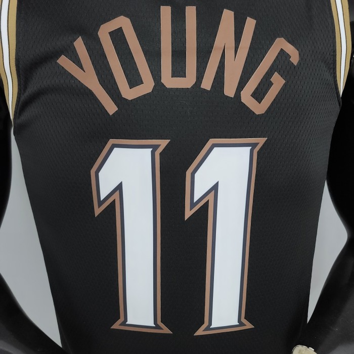 Trae Young Atlanta Hawks City Edition Swingman Jersey Black