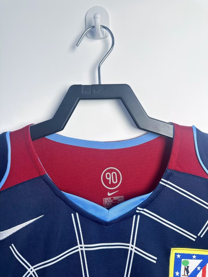 Atletico Madrid Away Long Sleeve Retro Jersey 2004/05