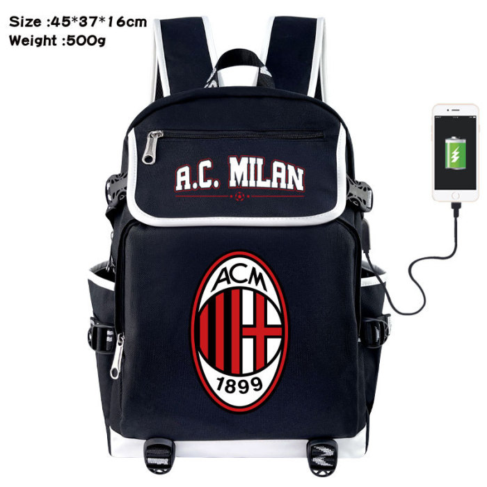 Football Team Emblem Backpack Students Shoulder Bags Travel Bag College School Backpacks