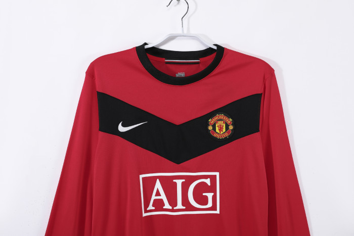 Manchester United Home Long Sleeve Retro Jersey 2009/10