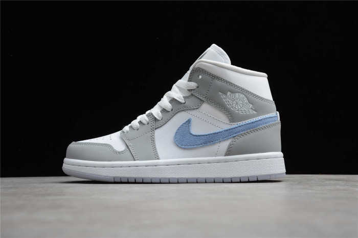 Air Jordan 1 Mid Wolf Grey Aluminum BQ6472-105