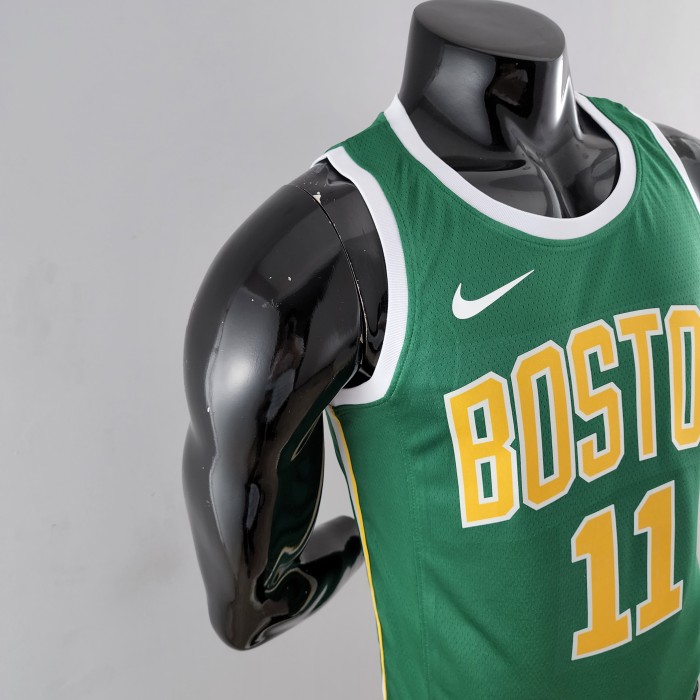 Kyrie Irving Boston Celtics Swingman Jersey Green Gold