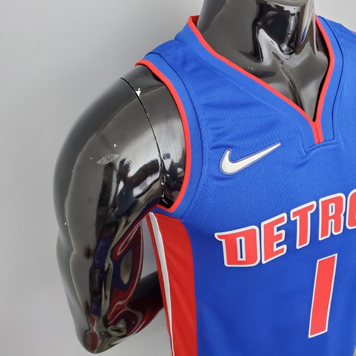 Allen Iverson Detroit Pistons 75th Anniversary Swingman Jersey Blue