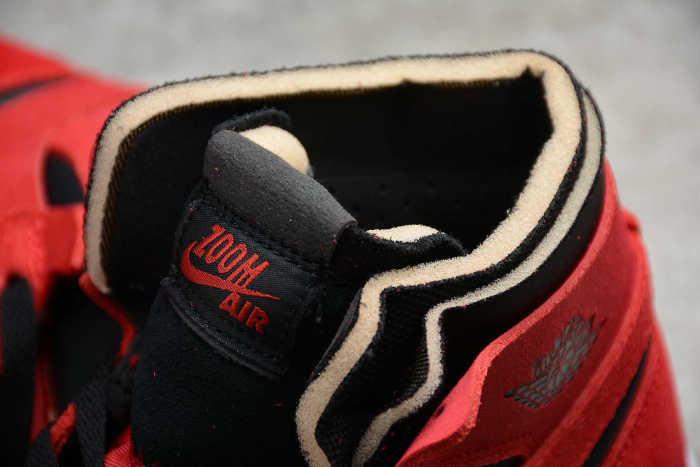 Air Jordan 1 Zoom Air CMFT Crater Gym Red Black White Suede CT0978-600