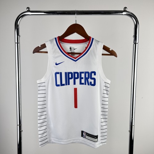 Los Angeles Clippers  Kids Jerjey  Icon Edition White 23/24 NO.1 Dončić