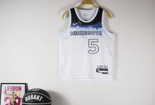 Minnesota Timberwolves Kids Jersey City Edition  24/25 NO.5 EDWARDS