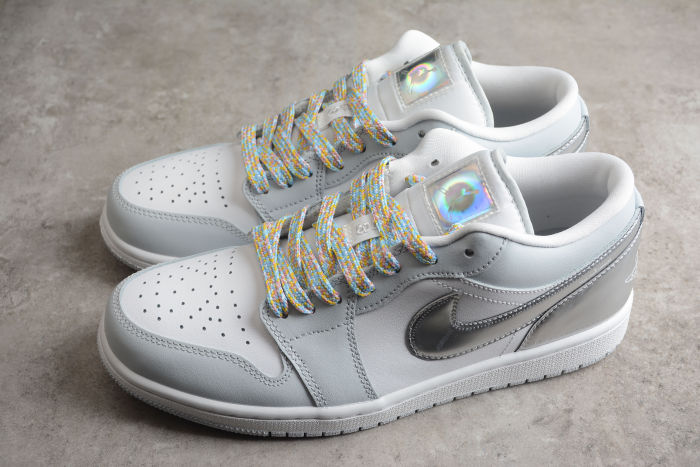 Air Jordan 1 Low SE White Metallic Silver DX6070-101