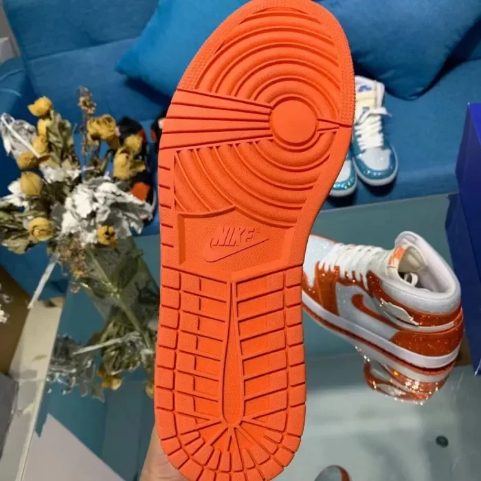 Air Jordan 1 Diamond DIY Orange