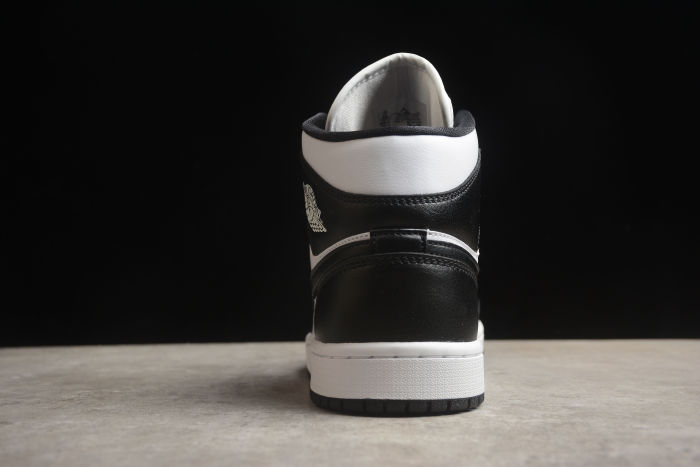 Air Jordan 1 Mid Panda Sneakers Black White
