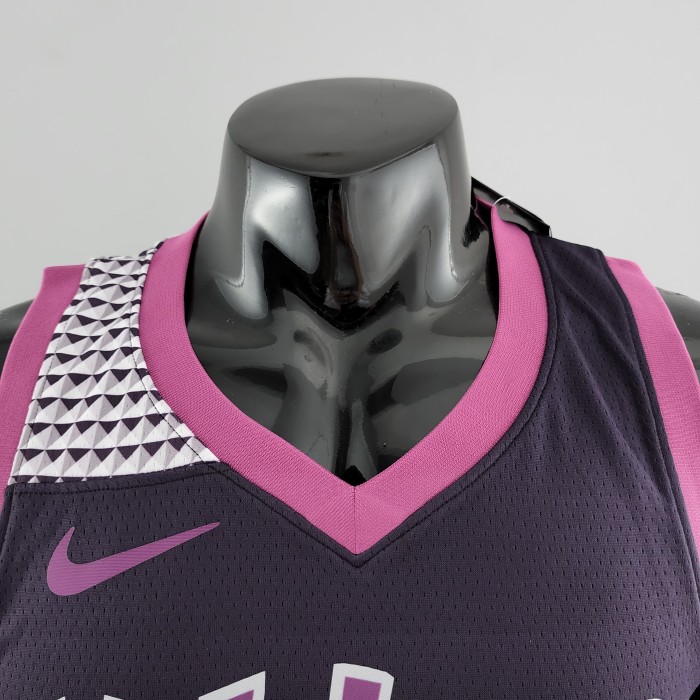Karl-Anthony Towns Minnesota Timberwolves Swingman Jersey Black and Purple