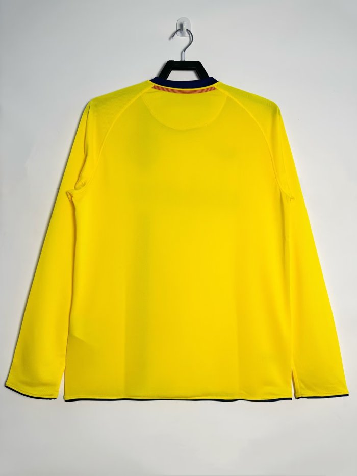 Barcelona Away Long Sleeve Retro Jersey 2008/09