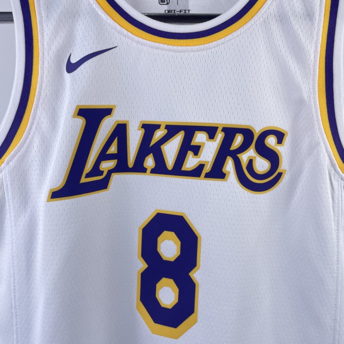 Los Angeles Lakers Kids Jersey White Icon Edition 22/23 NO.8 BRYANT