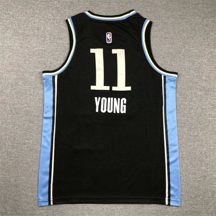 Atlanta Hawks Kids Jersey Black City Edition 23/24 NO.11 YOUNG