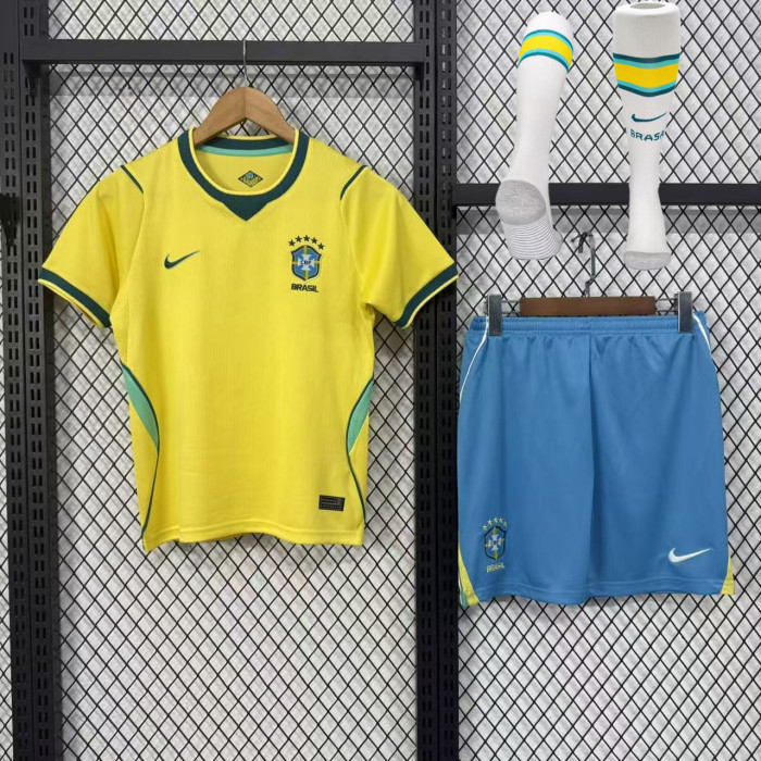 Brazil 2026 World Cup Home Kids Suit & Socks