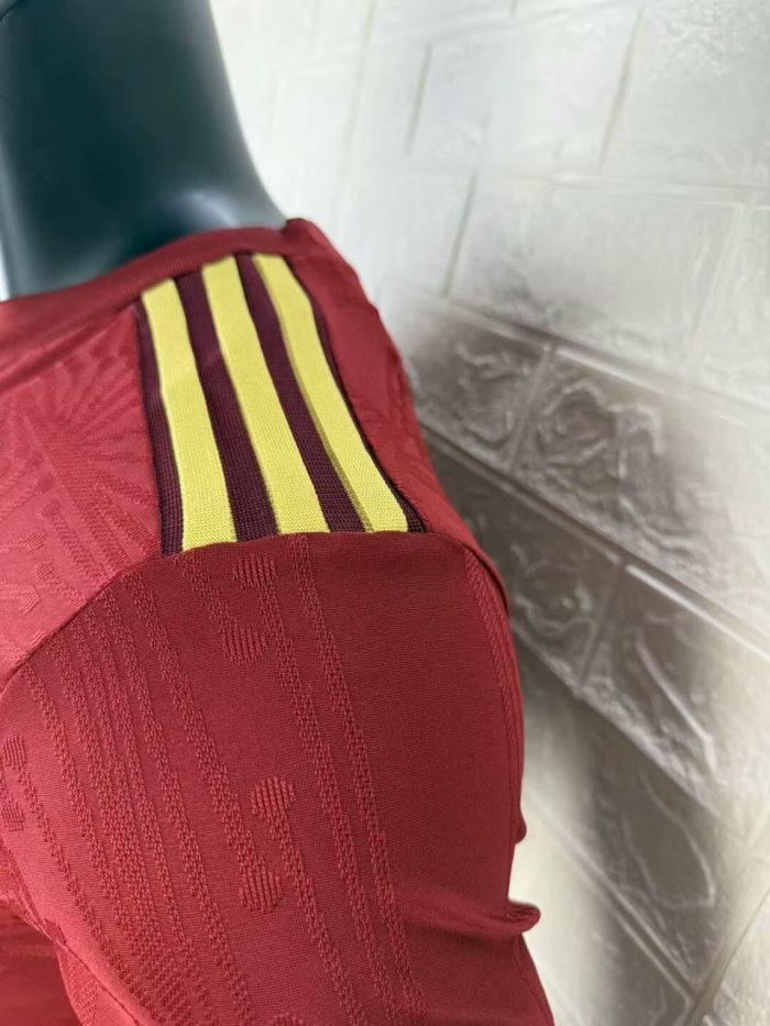 Mexico Gold Man Player Version Long Sleeve Jersey 25/26 Red