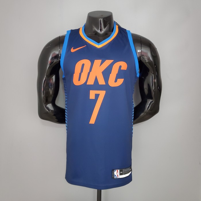 Carmelo Anthony Oklahoma City Thunder Swingman Jersey Blue Stripes