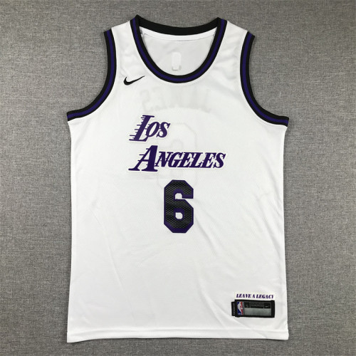Los Angeles Lakers Kids Jersey White City Edition 22/23  No.6 JAMES