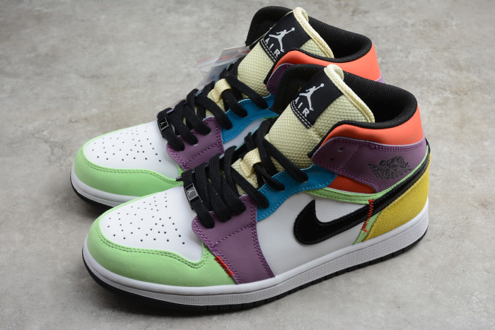 Air Jordan 1 Mid SE Multi-Color CW1140-100 Lightbulb