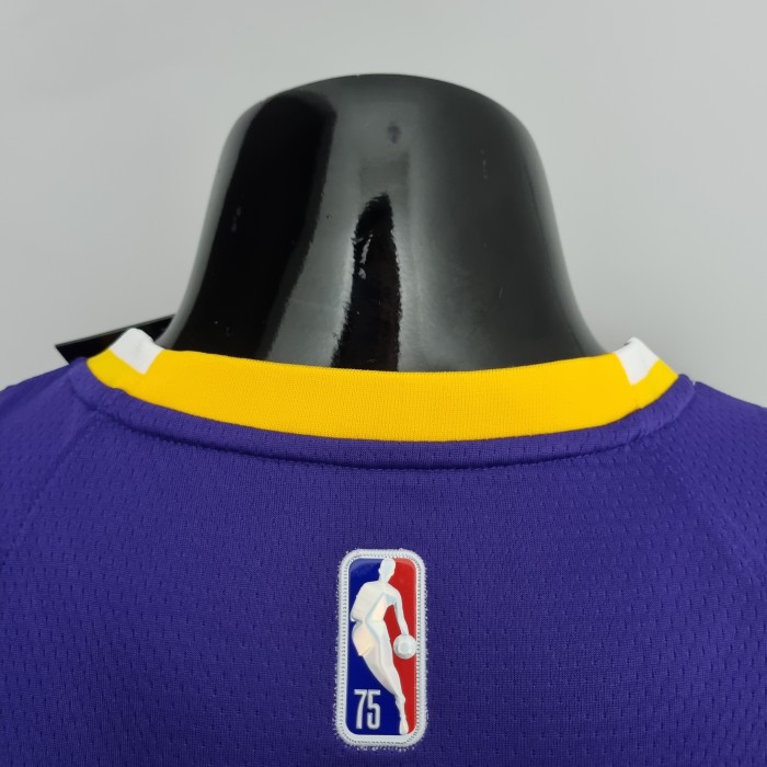LeBron James Los Angeles Lakers 75th Anniversary Swingman Jersey Purple