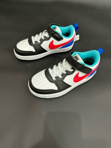 Air Force Low Top Work Kids Shoes FG22-36 Black White Red