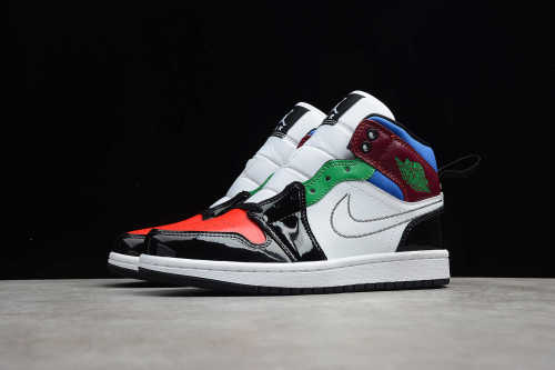 Air Jordan 1 Mid SE Black White Multicolor DB5454-001