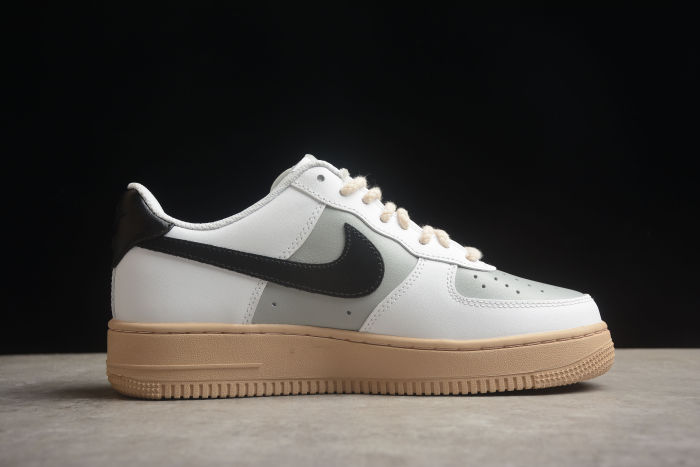 Air Force 1 07 low-top white black brown dark gray AF2288 002