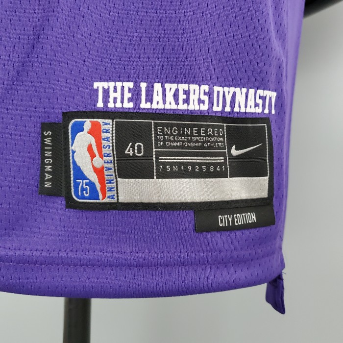 Anthony Davis Los Angeles Lakers 2021/22 City Edition Swingman Jersey Purple