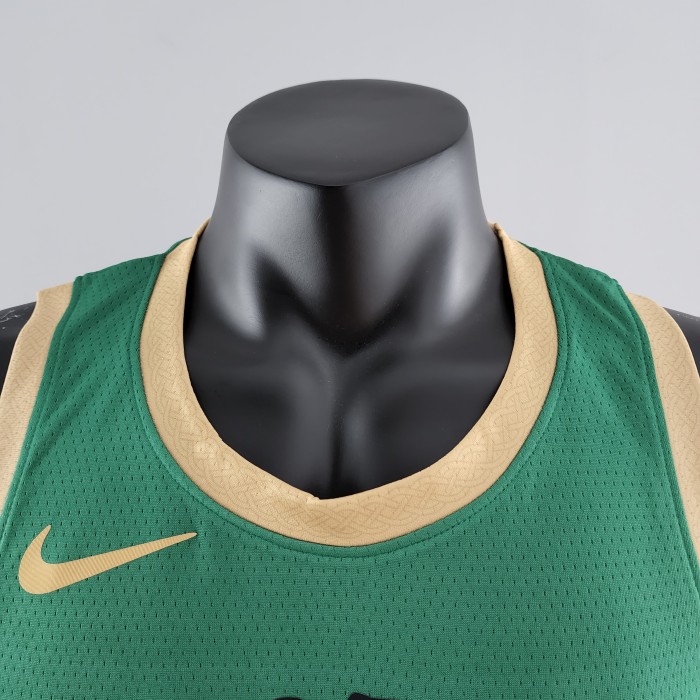 Kyrie Irving Boston Celtics Platinum City Edition Green Swingman Jersey 2020