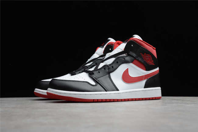 Air Jordan 1 Mid Metallic Red Gym Size 4-16 Red Black White 554724-122